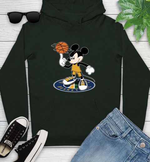 NBA Basketball Utah Jazz Cheerful Mickey Disney Shirt Youth Hoodie 12