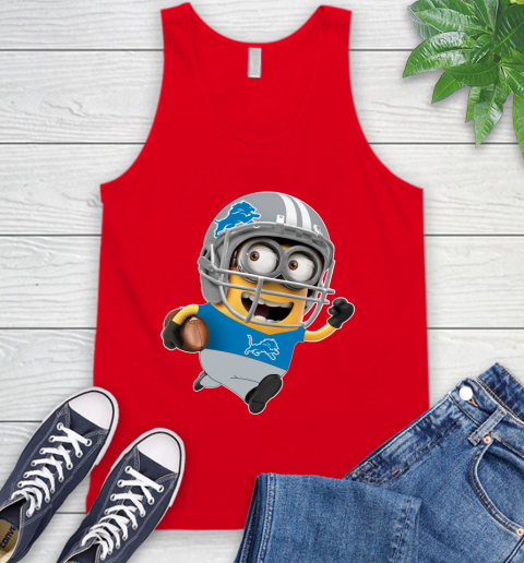 NFL Detroit Lions Minions Disney Football Sports Tank Top 6