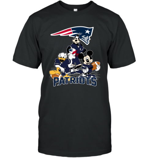 NFL New England Patriots Mickey Mouse Donald Duck Goofy Football T Shirt