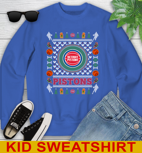 Detroit Pistons Merry Christmas NBA Basketball Loyal Fan Youth Sweatshirt 6
