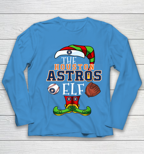 Houston Astros Christmas ELF Funny MLB Youth Long Sleeve 5