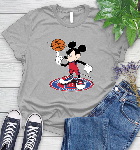 NBA Basketball LA Clippers Cheerful Mickey Disney Shirt Women's T-Shirt 5