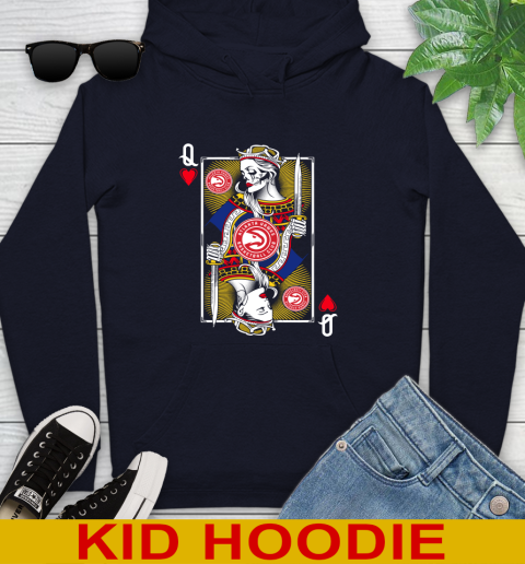 NBA Basketball Atlanta Hawks The Queen Of Hearts Card Shirt Youth Hoodie 3