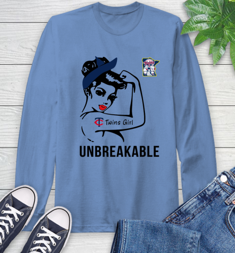 MLB Minnesota Twins Girl Unbreakable Baseball Sports Long Sleeve T-Shirt 10