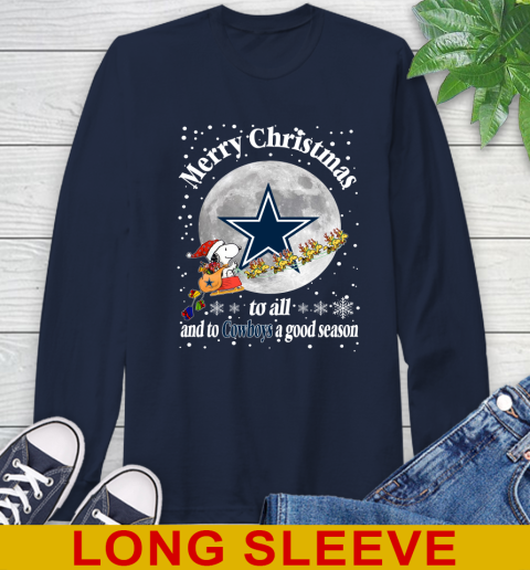 Dallas Cowboys Merry Christmas To All And To Cowboys A Good Season NFL Football Sports Long Sleeve T-Shirt 3
