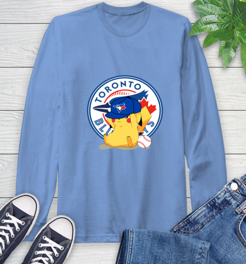MLB Pikachu Baseball Sports Toronto Blue Jays Long Sleeve T-Shirt 11