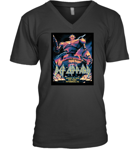 Def Leppard Pittsburgh August 12, 2022 The Stadium Tour V-Neck T-Shirt