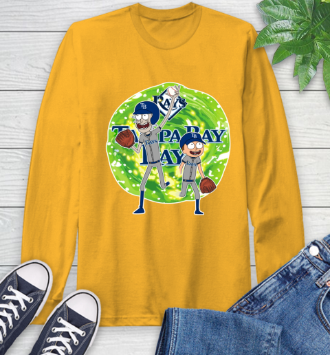 MLB Tampa Bay Rays Rick And Morty Baseball Sports Long Sleeve T-Shirt 3