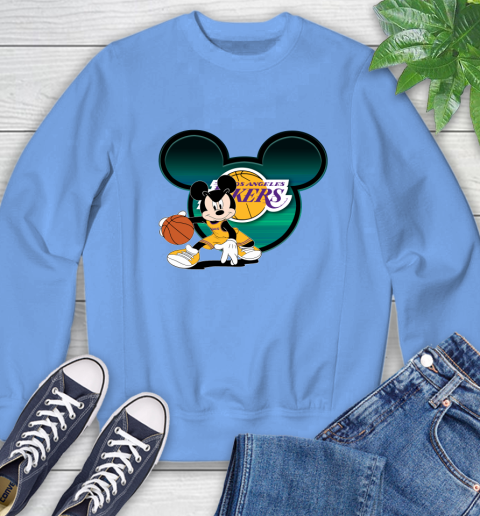 NBA Los Angeles Lakers Mickey Mouse Disney Basketball Sweatshirt 11