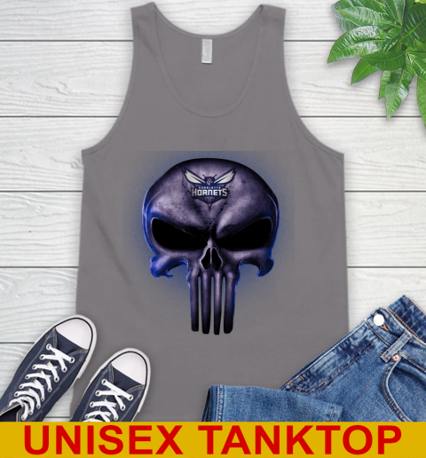 Charlotte Hornets NBA Basketball Punisher Skull Sports Tank Top 6