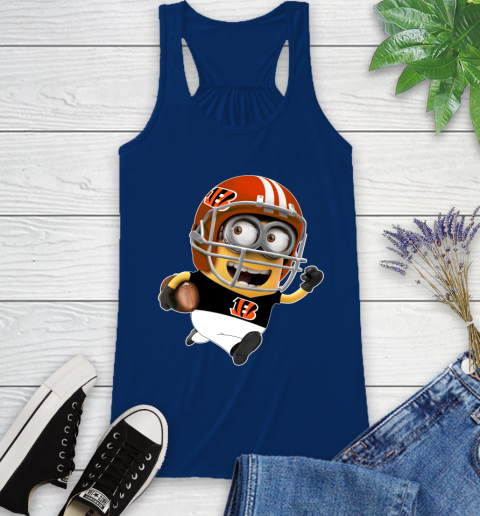 NFL Cincinnati Bengals Minions Disney Football Sports Racerback Tank 9