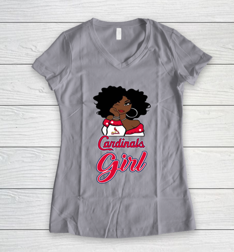 St.Louis Cardinalss Girl MLB Women's V-Neck T-Shirt 4