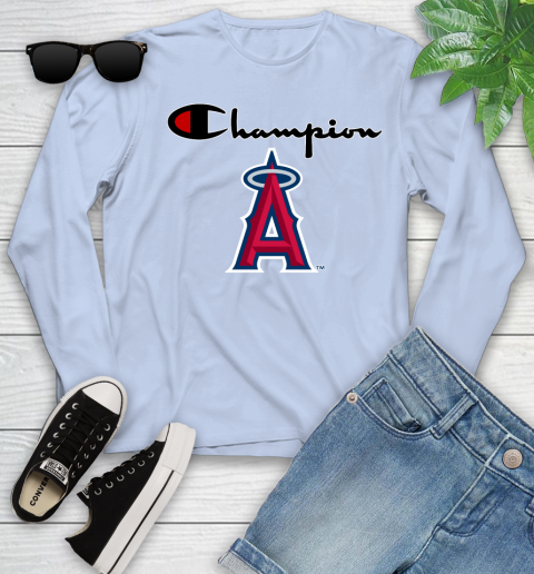 MLB Baseball Los Angeles Angels Champion Shirt Youth Long Sleeve 6