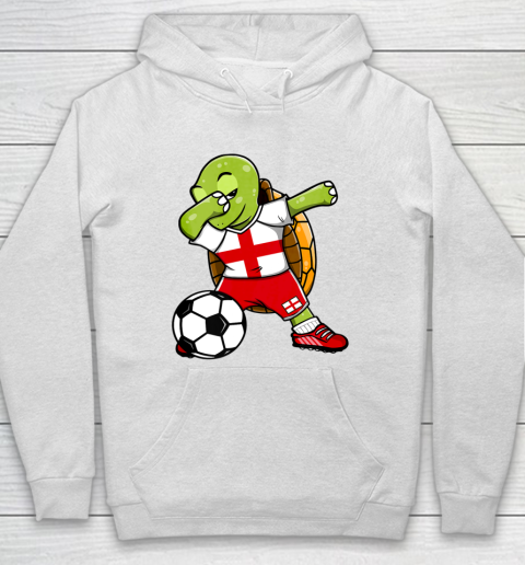 Dabbing Turtle England Soccer Fans Jersey English Football Hoodie