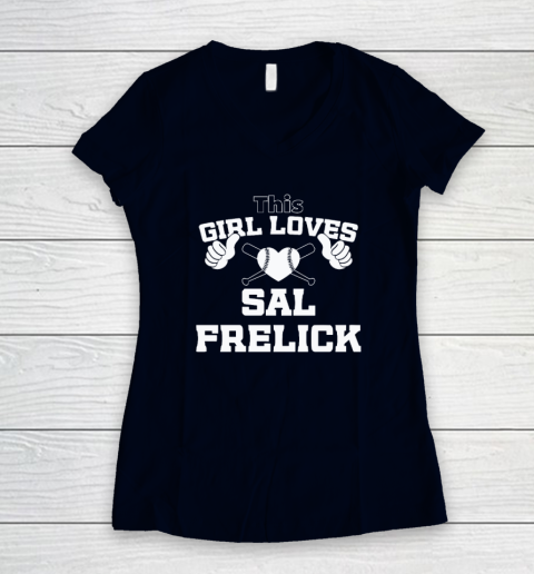 This Girl Loves Sal Frelick Women's V-Neck T-Shirt 2