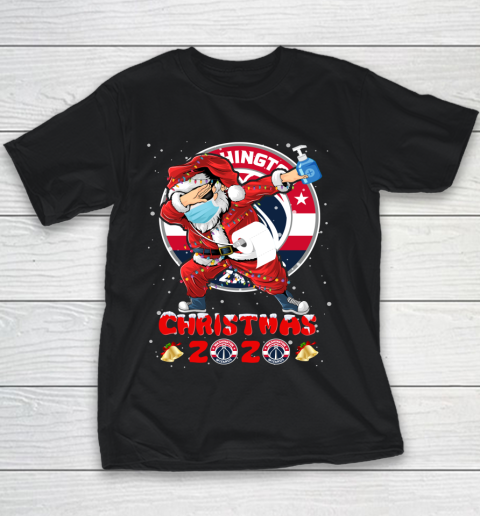 Washington Wizards Funny Santa Claus Dabbing Christmas 2020 NBA Youth T-Shirt