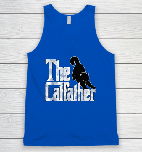 The Catfather Black Cat Father Mafia Whiskers Male Daddy Tank Top