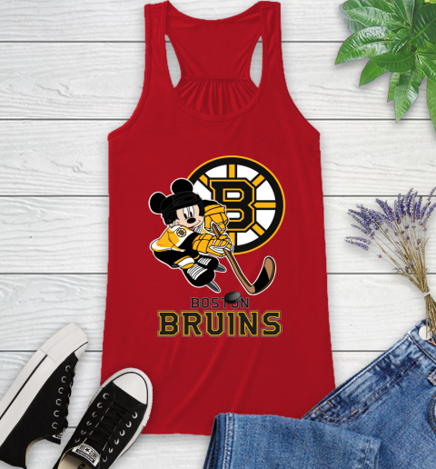NHL Boston Bruins Mickey Mouse Disney Hockey T Shirt Racerback Tank 6