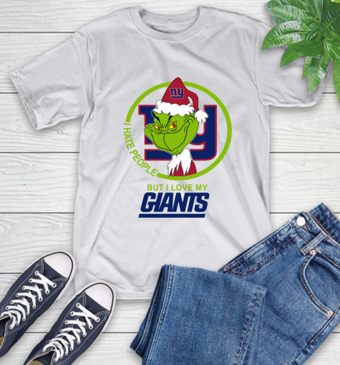 New York Giants Nfl Christmas Grinch I Hate People But I Love My