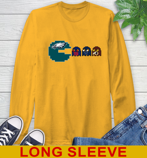Philadelphia Eagles NFL Football Pac Man Champion Long Sleeve T-Shirt 3