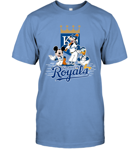 Vintage Logo 7 Blue KC Royals Thick Cotton T-Shirt Unisex Adult Size XL