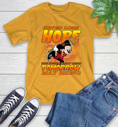 Calgary Flames NHL Hockey ootball Mickey Disney Never Lose Hope T-Shirt 3 Calgary Flames NHL Hockey ootball Mickey Disney Never Lose Hope T-Shirt - Image 3