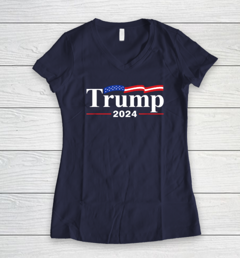 Trump 2024 Women's V-Neck T-Shirt 7