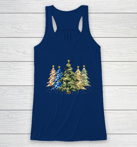 Camo Print Christmas Trees with Camouflage Print Xmas Racerback Tank 6
