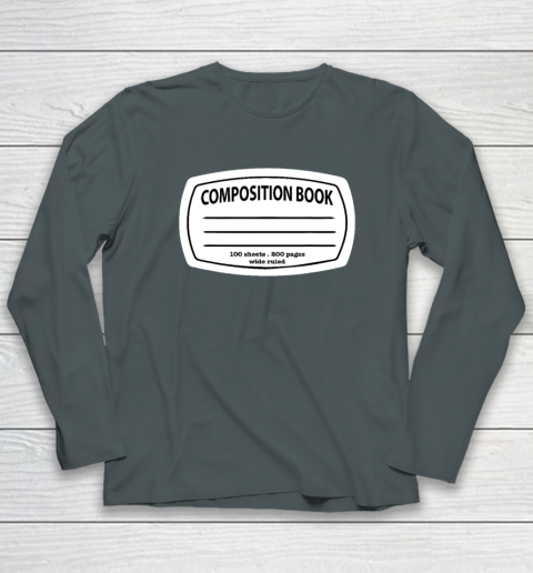 Composition Notebook Costume  Matching Group Halloween Long Sleeve T-Shirt 3
