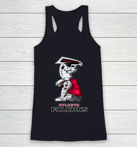 NFL Football My Cat Loves Atlanta Falcons Racerback Tank 7