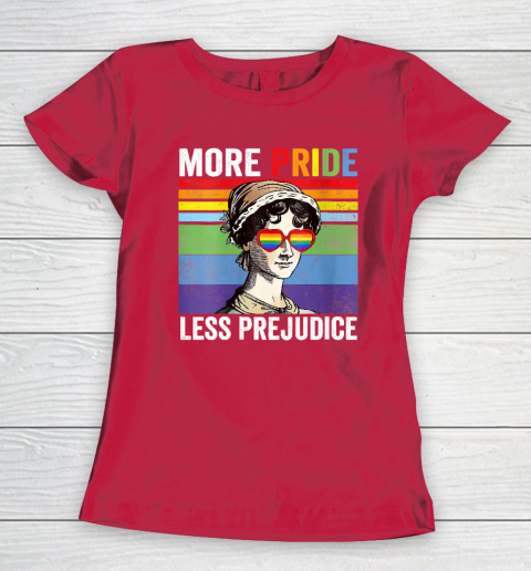 More Pride Less Prejudice Pride Month Funny Women's T-Shirt 8
