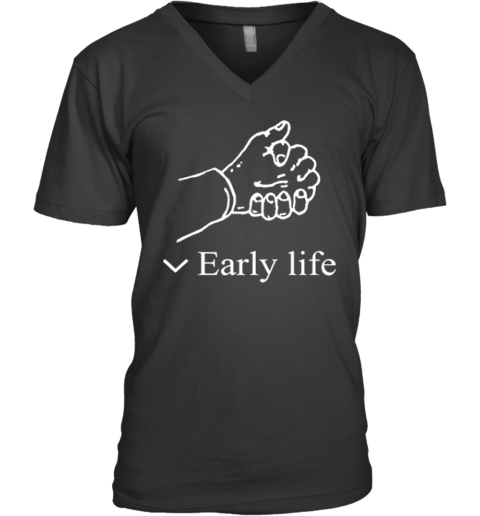 Early Life Hold Hand V-Neck T-Shirt