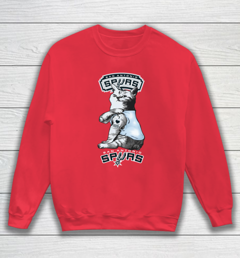 NBA Basketball My Cat Loves San Antonio Spurs Sweatshirt 7