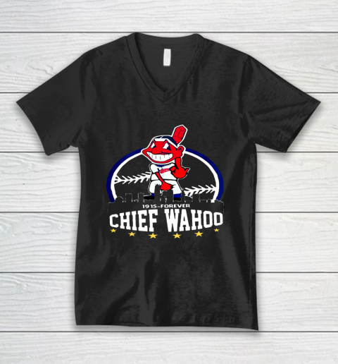 Chief Wahoo distressed Cleveland V-Neck T-Shirt