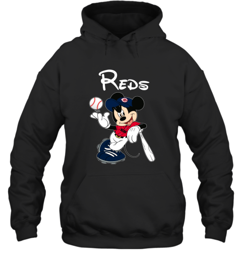 Baseball Mickey Team Cincinnati Reds Hoodie