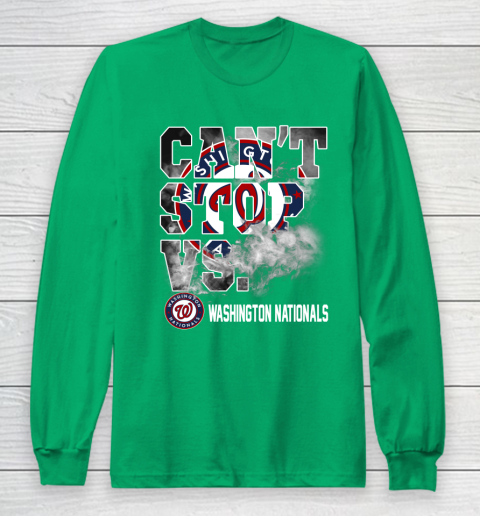 MLB Washington Nationals Baseball Can't Stop Vs Nationals Long Sleeve T-Shirt 4