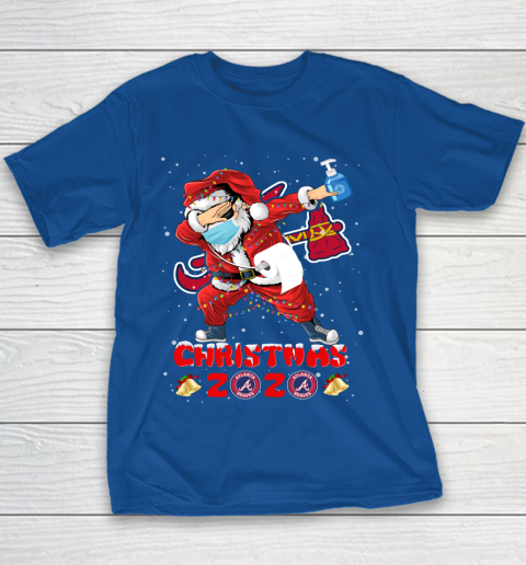 Atlanta Braves Funny Santa Claus Dabbing Christmas 2020 MLB Youth T-Shirt 6