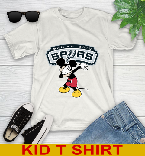 San Antonio Spurs NBA Basketball Dabbing Mickey Disney Sports Youth T-Shirt
