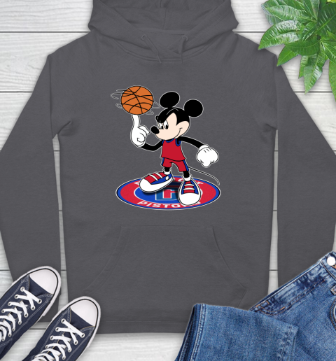 NBA Basketball Detroit Pistons Cheerful Mickey Disney Shirt Hoodie 7