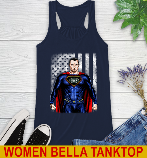 NFL Football New York Jets Superman DC Shirt Racerback Tank 9