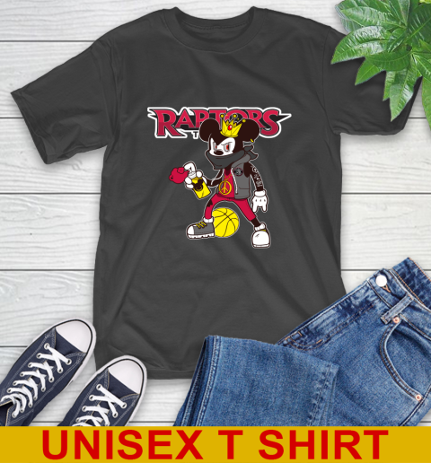 Toronto Raptors NBA Basketball Mickey Peace Sign Sports T-Shirt 2