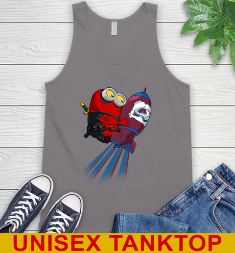 NHL Hockey Colorado Avalanche Deadpool Minion Marvel Shirt Tank Top 6