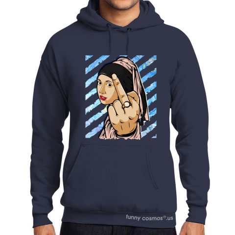 Air Jordan 1 Crimson tint Matching Sneaker Tshirt The girl With The Pearl Earing Middle Finger Pink and Black Jordan Tshirt