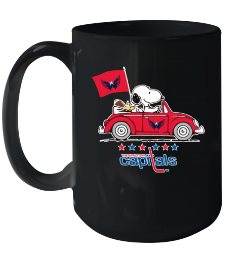 The Snoopy And Woodstock Ride The Washington Capitals Car Ceramic Mug 15oz