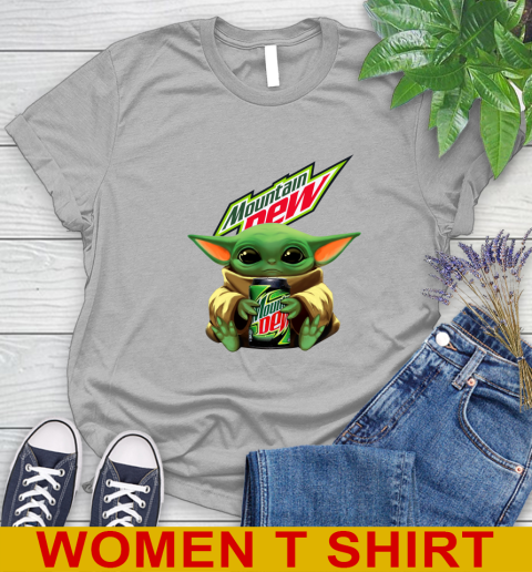 Star Wars Baby Yoda Hugs Mountain Dew Soft Drink Shirt 93