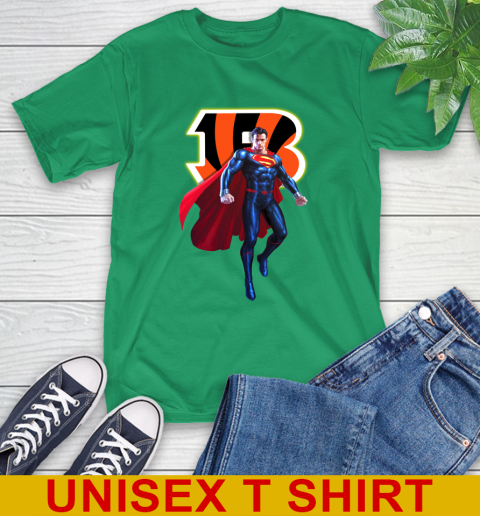 NFL Superman DC Sports Football Cincinnati Bengals T-Shirt 7