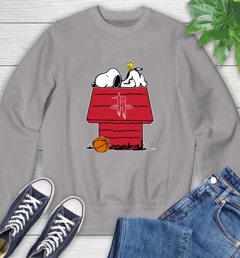 Houston Rockets NBA Basketball Snoopy Woodstock The Peanuts Movie Sweatshirt 5