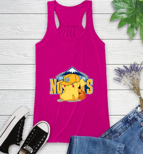 NBA Pikachu Basketball Sports Denver Nuggets Racerback Tank 8