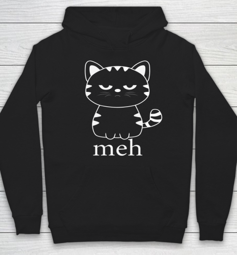MEH CAT Shirt Funny Sarcastic Gift for Cat Lovers Halloween Hoodie