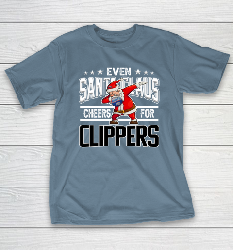 LA Clippers Even Santa Claus Cheers For Christmas NBA T-Shirt 6